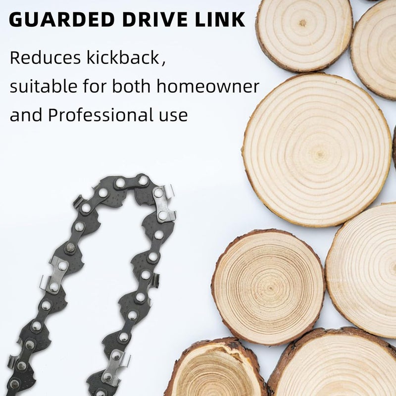 Fifchall 2 Pack 5 Inch Chainsaw Chain Low Kickback 5 Inch Chain Saw Chain Fit For WORX WG324, FASTCRAFT 2020X-L, 5" Replacement Chains Fits for 5" Electric Battery Powered Chainsaw - Image 4